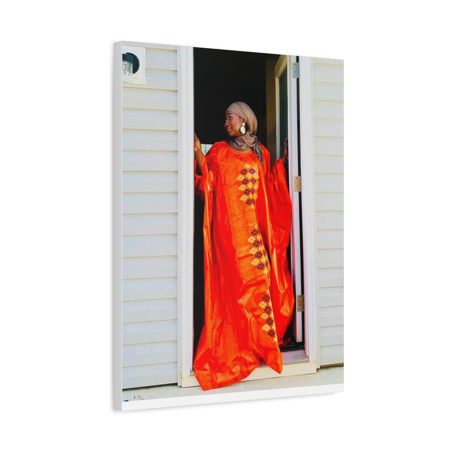 Vibrant Canvas Art Print - “ Mousso” Cultural Elegance for Home Décor