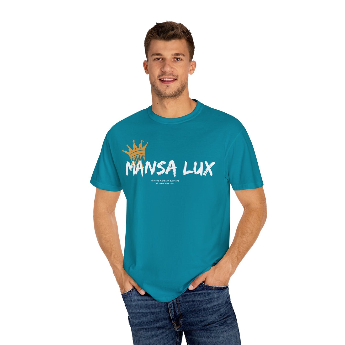 Garment-Dyed T-shirt - 'MANSA LUX' Graphic Tee for Everyday Comfort