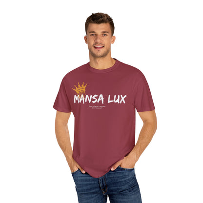 Garment-Dyed T-shirt - 'MANSA LUX' Graphic Tee for Everyday Comfort
