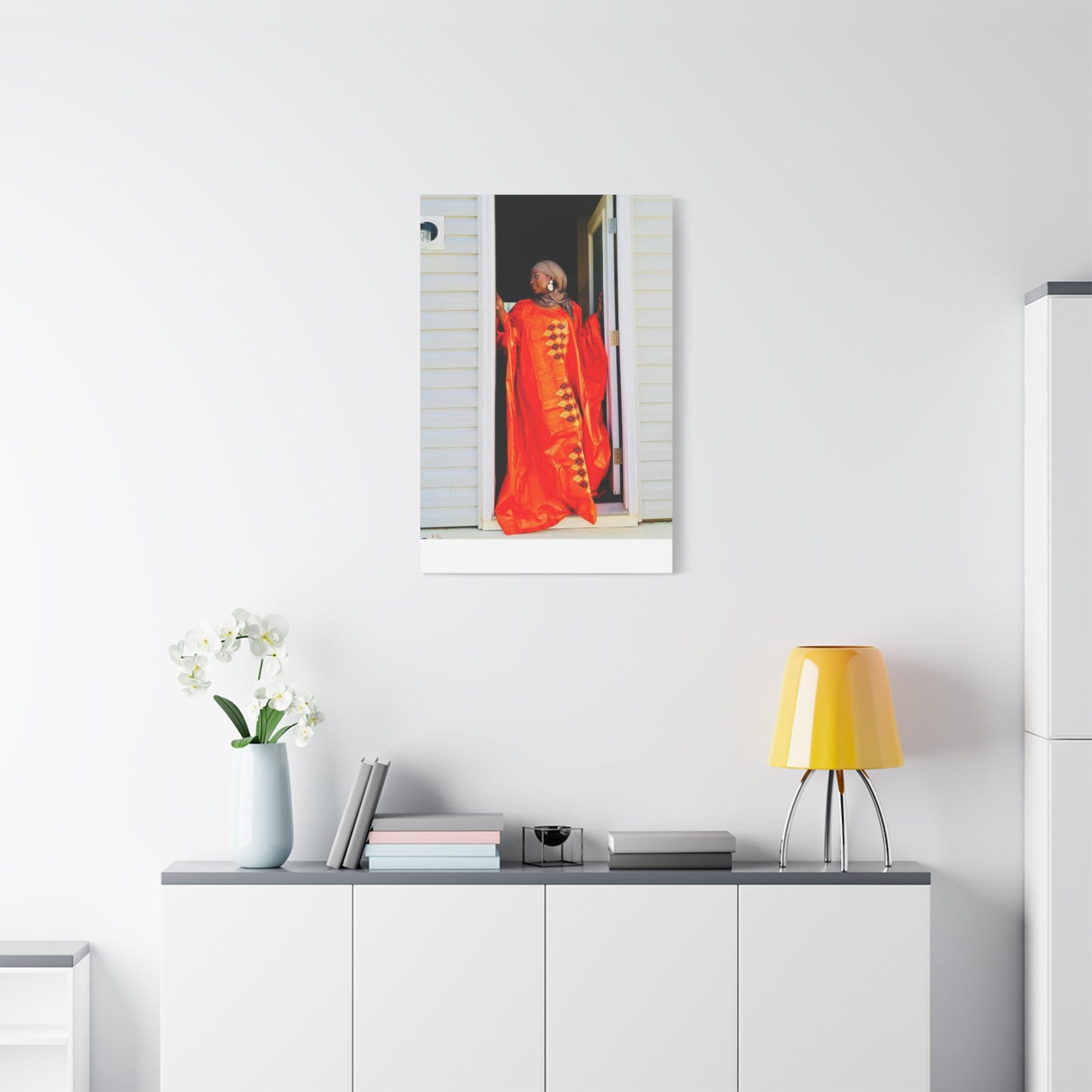 Vibrant Canvas Art Print - “ Mousso” Cultural Elegance for Home Décor