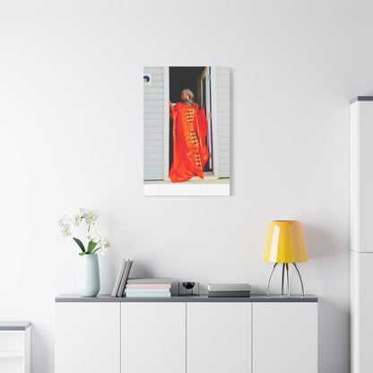 Vibrant Canvas Art Print - “ Mousso” Cultural Elegance for Home Décor