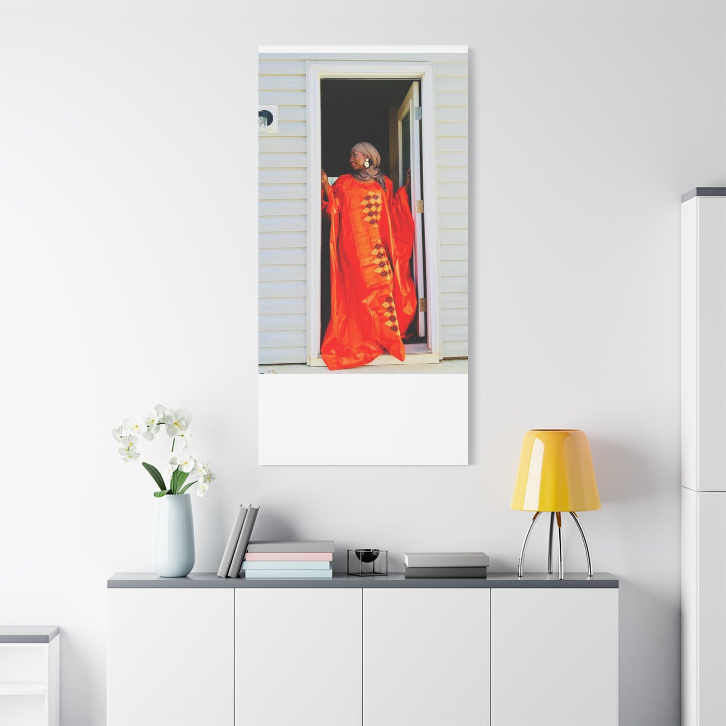 Vibrant Canvas Art Print - “ Mousso” Cultural Elegance for Home Décor