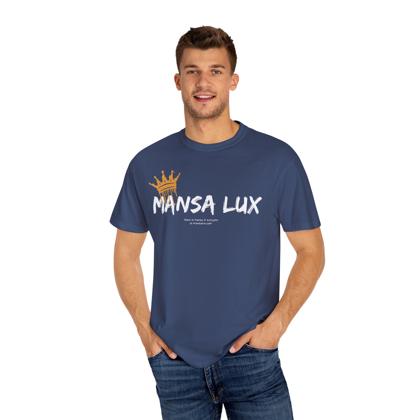 Garment-Dyed T-shirt - 'MANSA LUX' Graphic Tee for Everyday Comfort