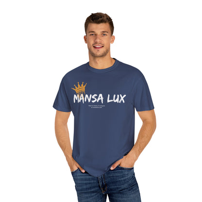Garment-Dyed T-shirt - 'MANSA LUX' Graphic Tee for Everyday Comfort