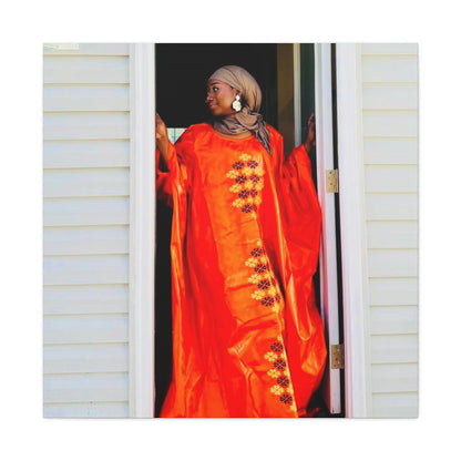 Vibrant Canvas Art Print - “ Mousso” Cultural Elegance for Home Décor