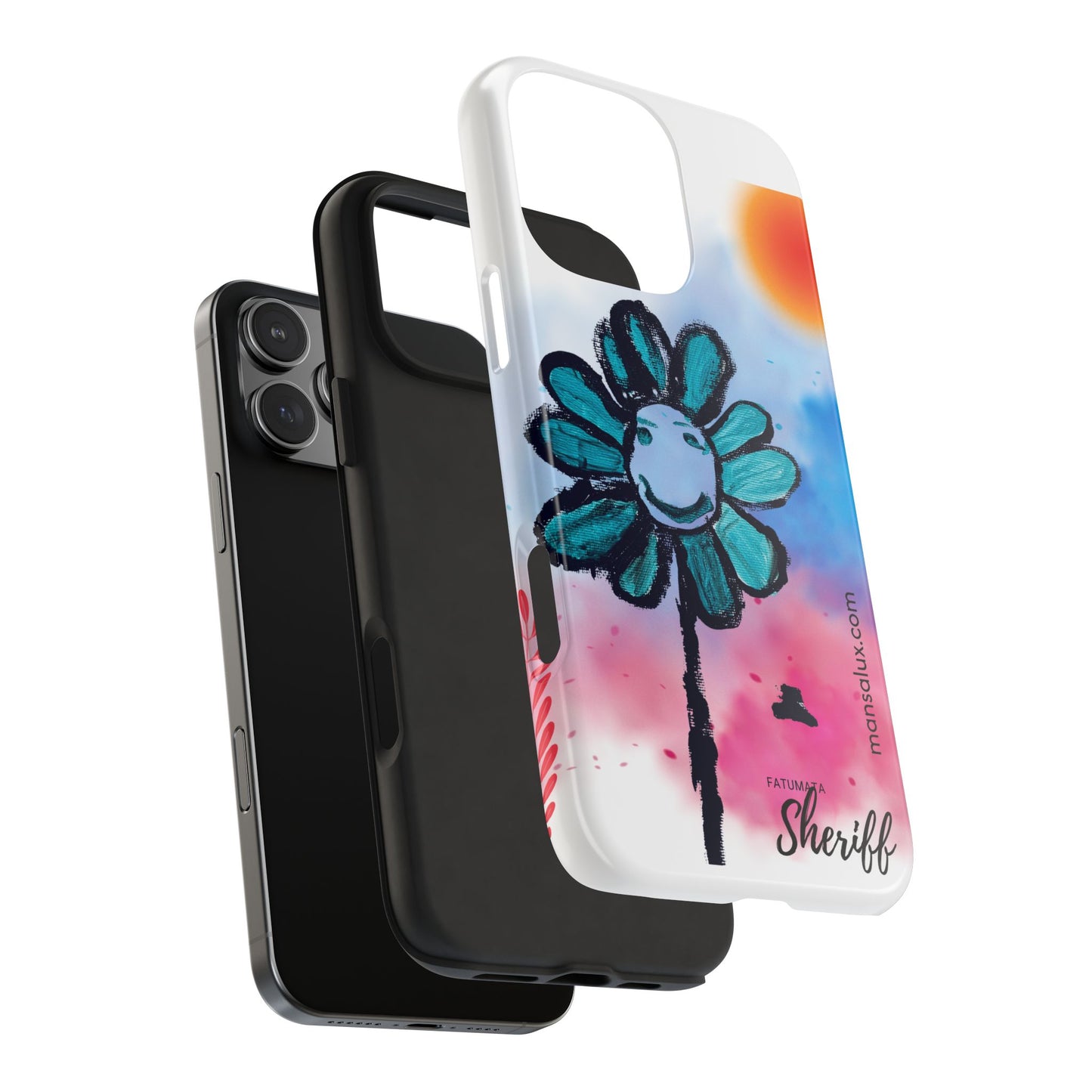 Colorful Floral Tough Phone Case - Cheerful Design by Fatuma Sheriff