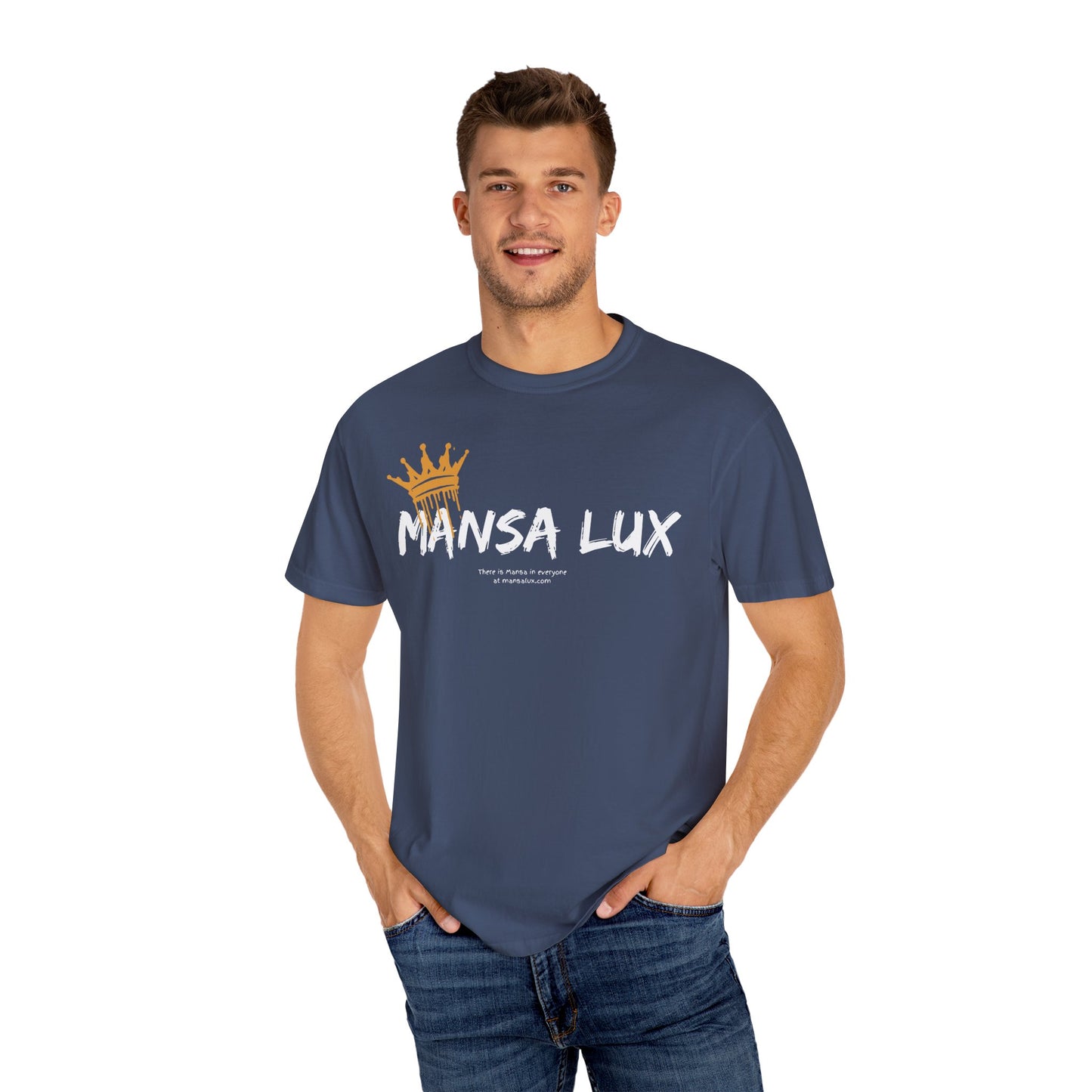 Garment-Dyed T-shirt - 'MANSA LUX' Graphic Tee for Everyday Comfort