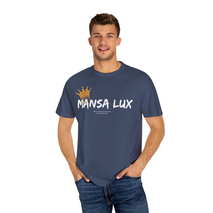 Garment-Dyed T-shirt - 'MANSA LUX' Graphic Tee for Everyday Comfort