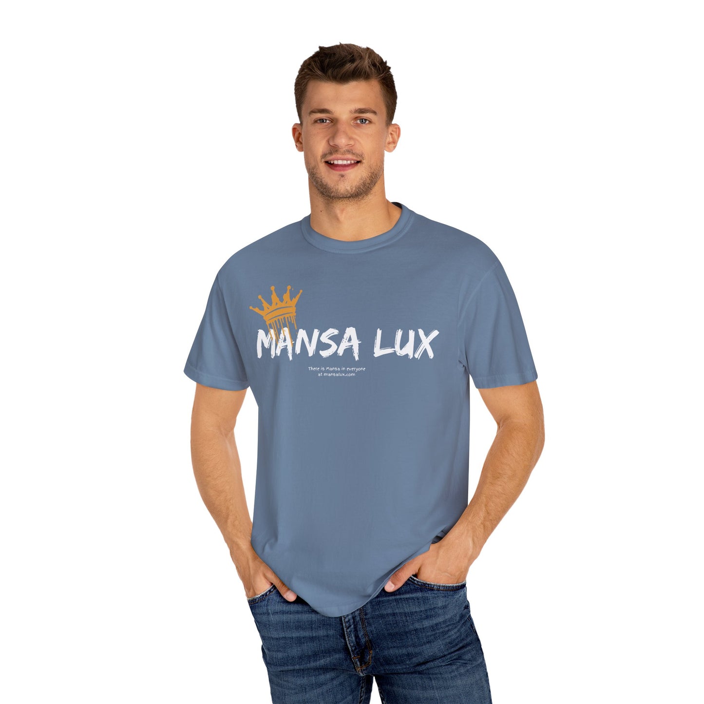 Garment-Dyed T-shirt - 'MANSA LUX' Graphic Tee for Everyday Comfort