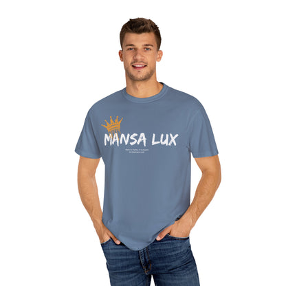 Garment-Dyed T-shirt - 'MANSA LUX' Graphic Tee for Everyday Comfort