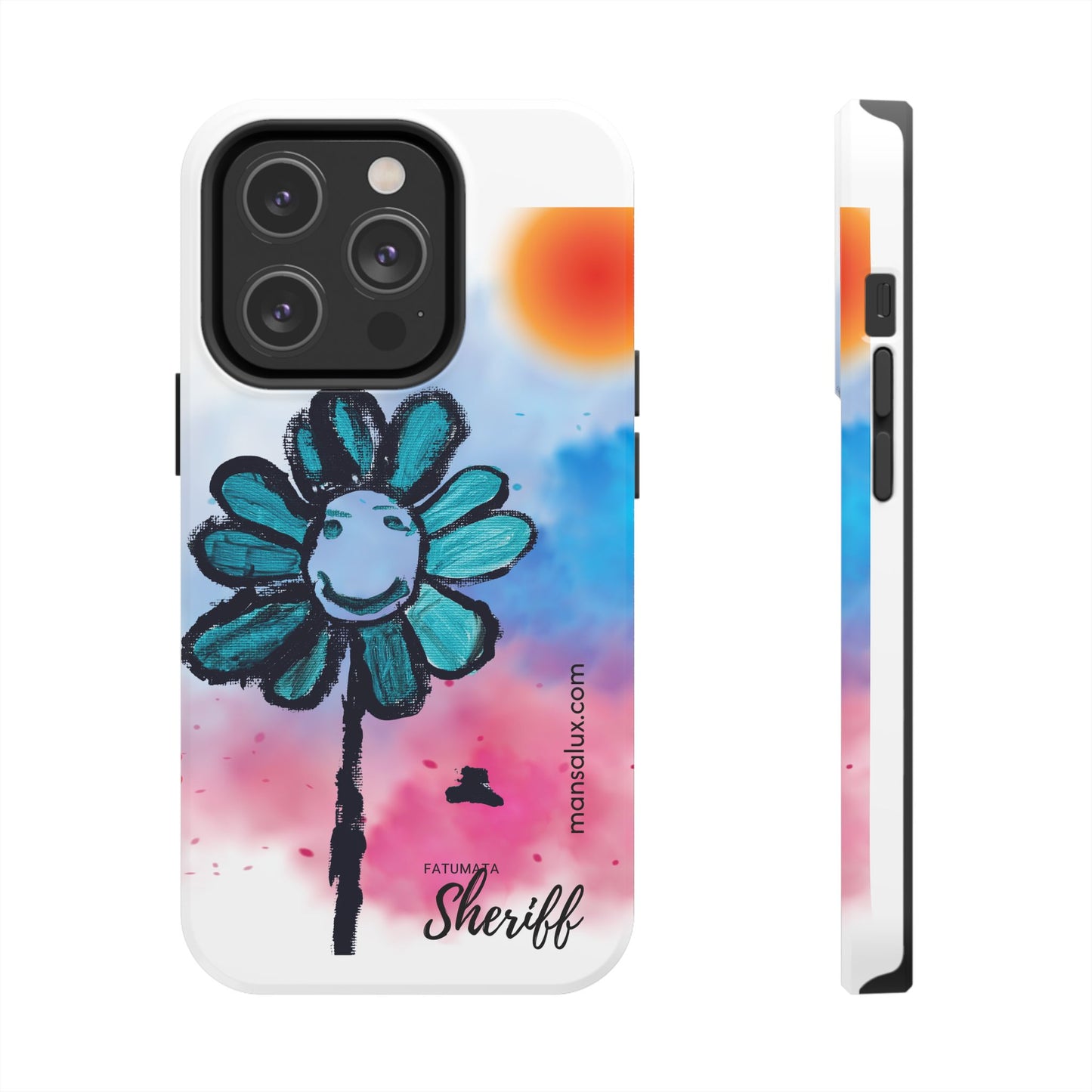 Colorful Floral Tough Phone Case - Cheerful Design by Fatuma Sheriff