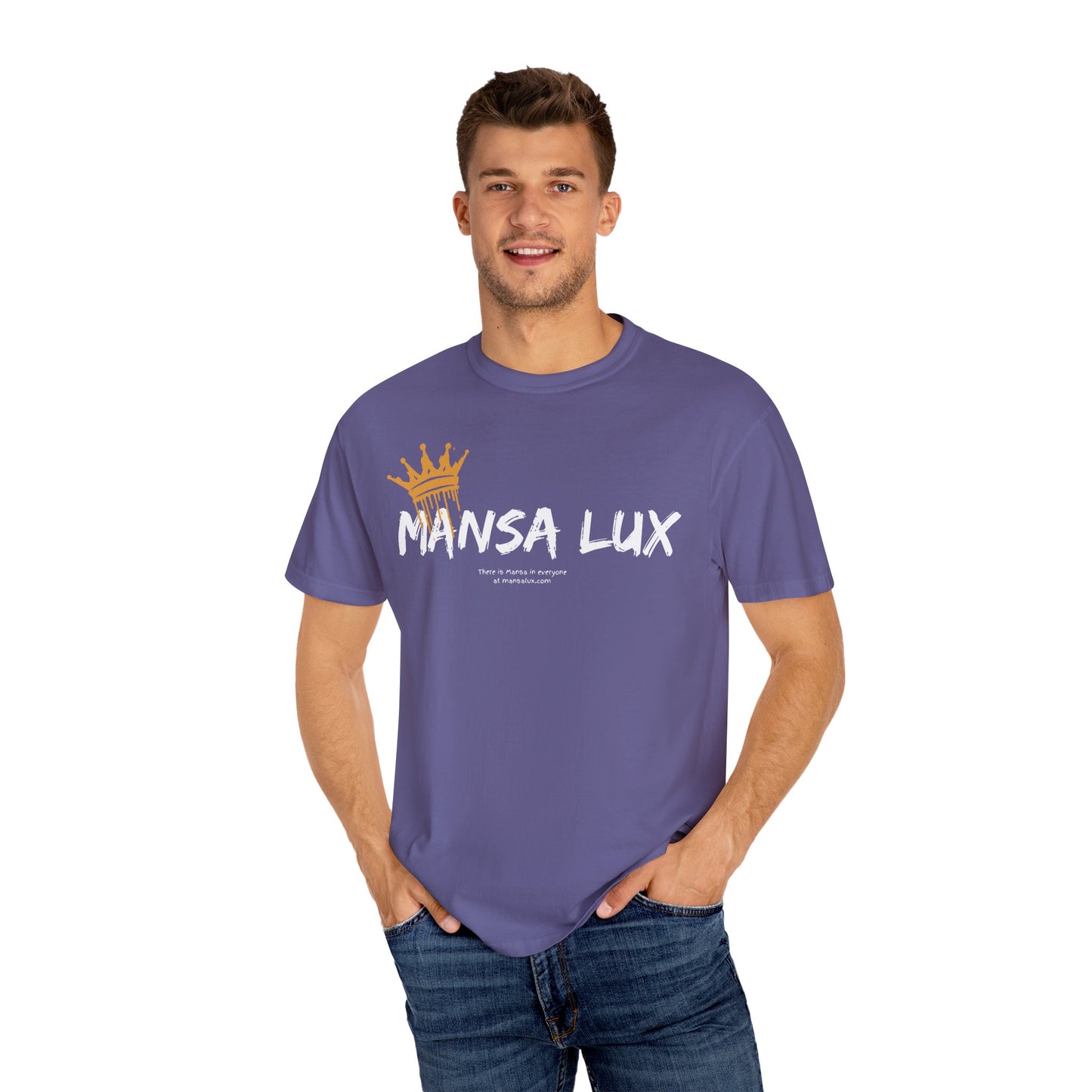 Garment-Dyed T-shirt - 'MANSA LUX' Graphic Tee for Everyday Comfort