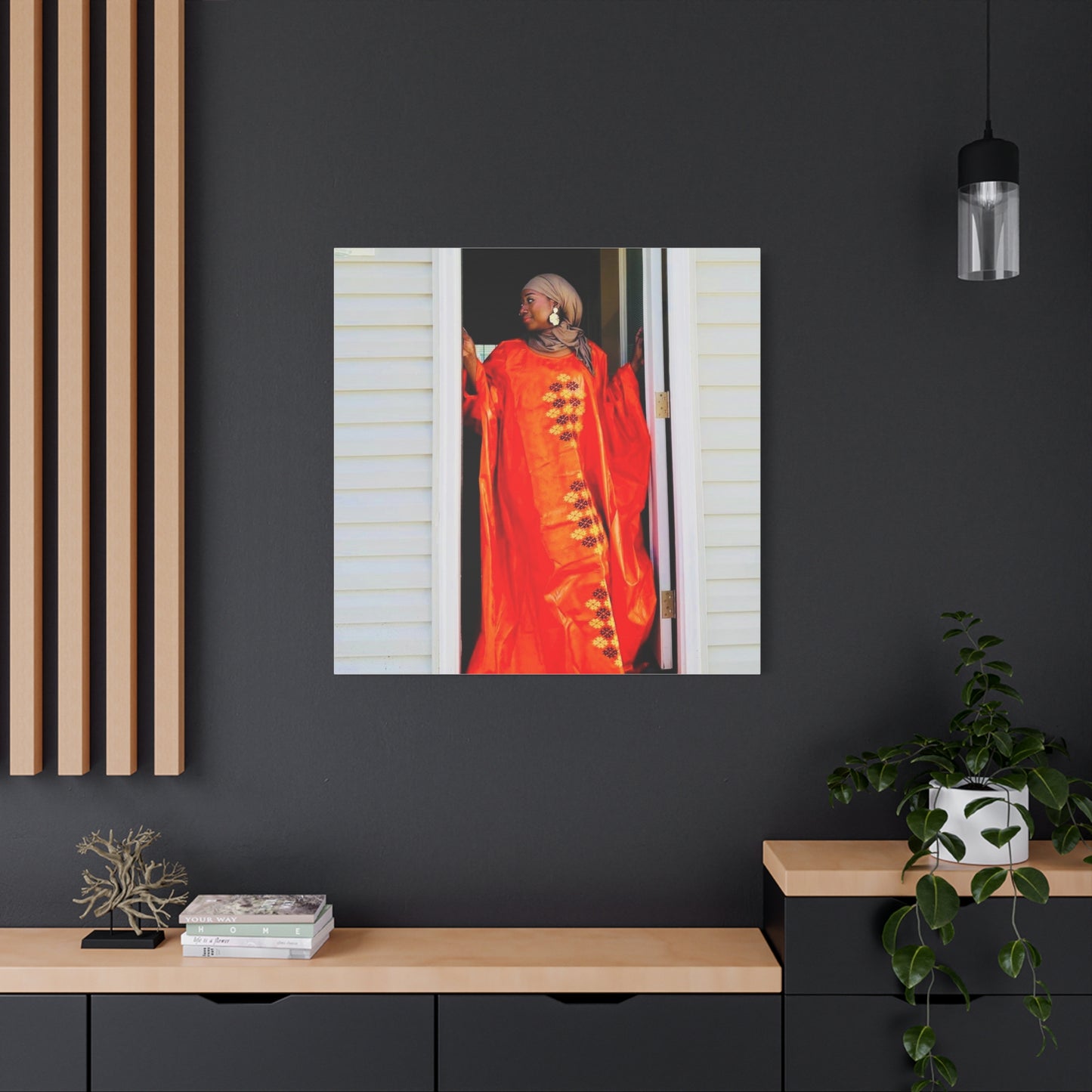 Vibrant Canvas Art Print - “ Mousso” Cultural Elegance for Home Décor