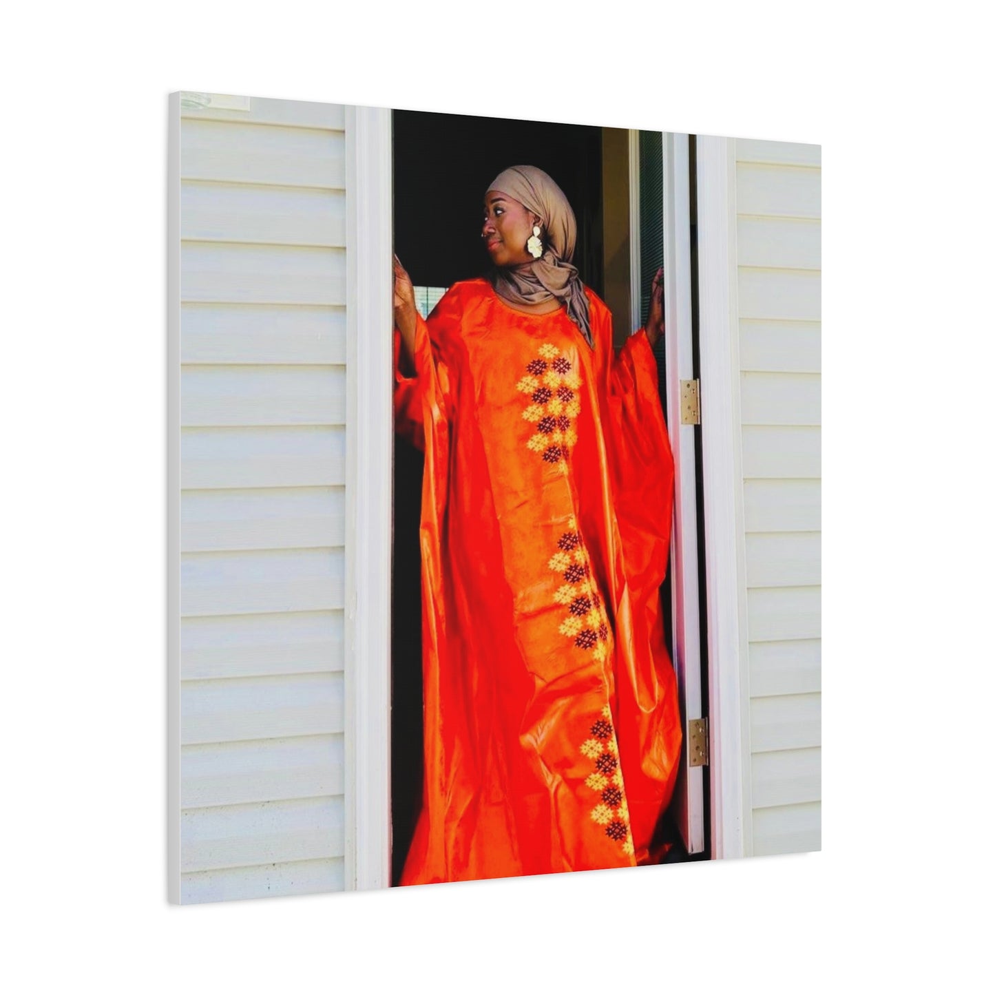 Vibrant Canvas Art Print - “ Mousso” Cultural Elegance for Home Décor