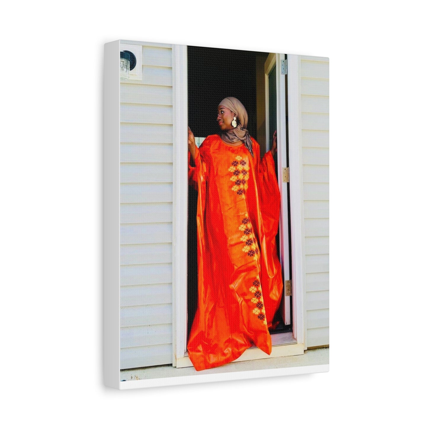 Vibrant Canvas Art Print - “ Mousso” Cultural Elegance for Home Décor