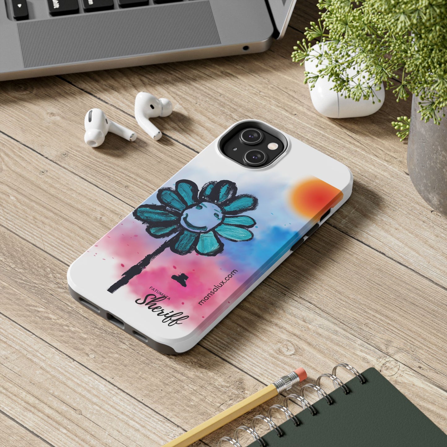 Colorful Floral Tough Phone Case - Cheerful Design by Fatuma Sheriff