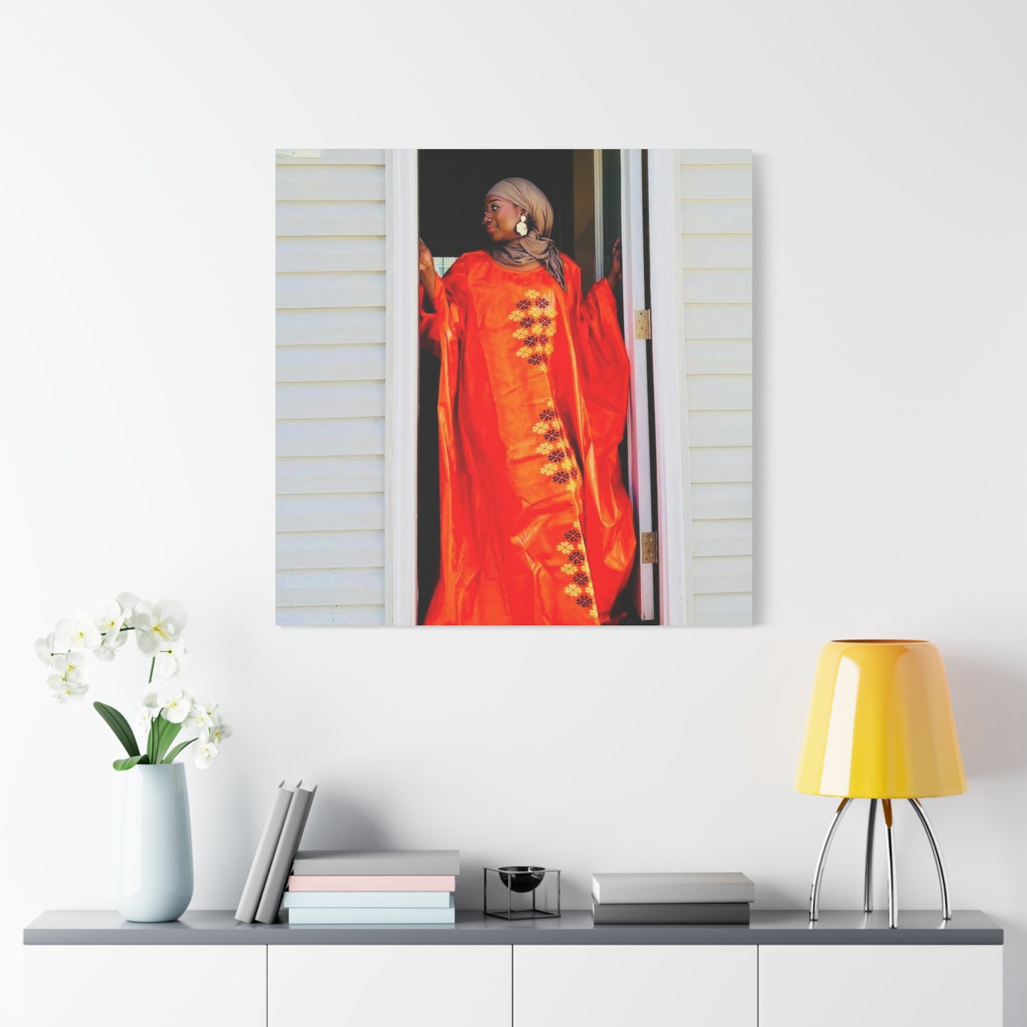 Vibrant Canvas Art Print - “ Mousso” Cultural Elegance for Home Décor