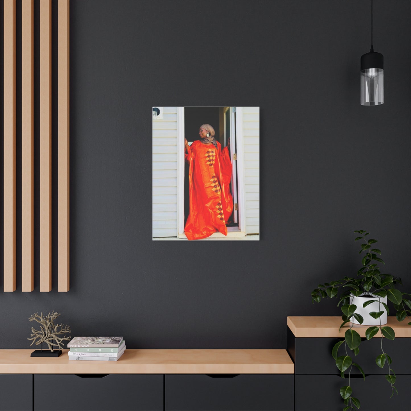 Vibrant Canvas Art Print - “ Mousso” Cultural Elegance for Home Décor