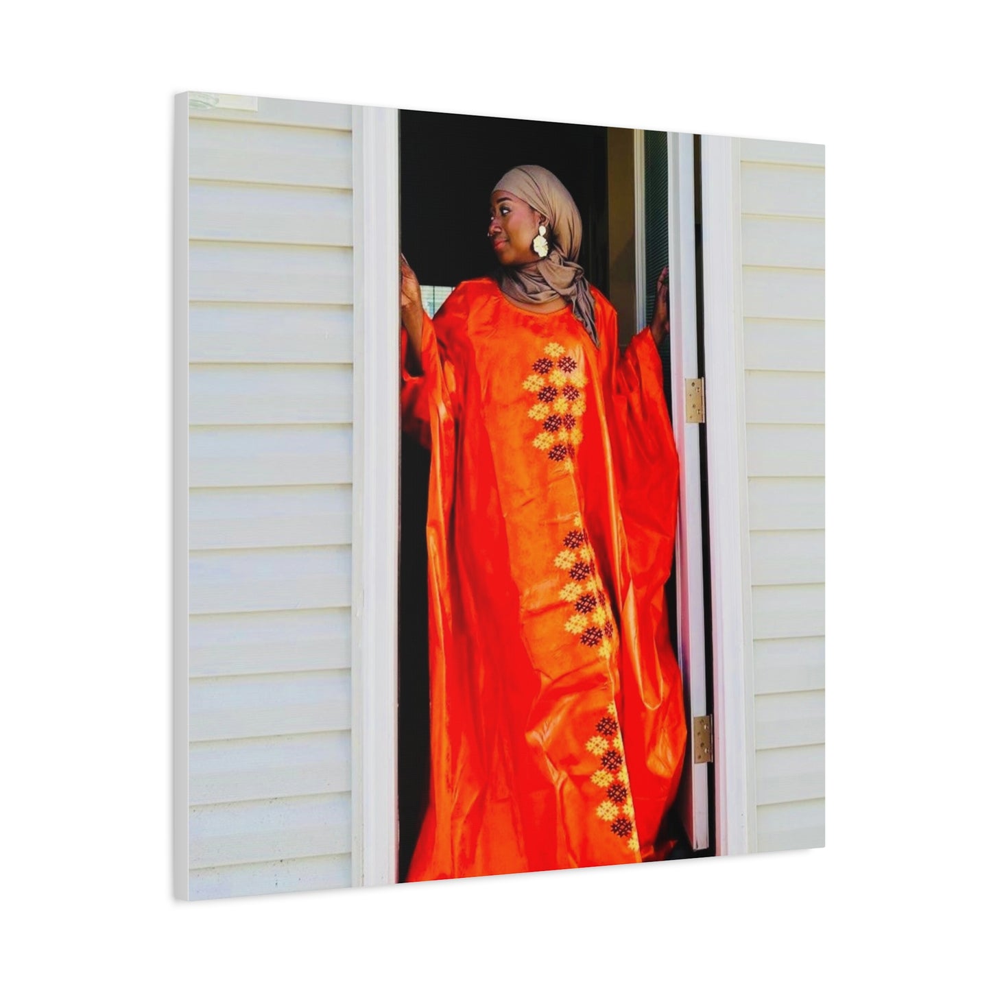 Vibrant Canvas Art Print - “ Mousso” Cultural Elegance for Home Décor