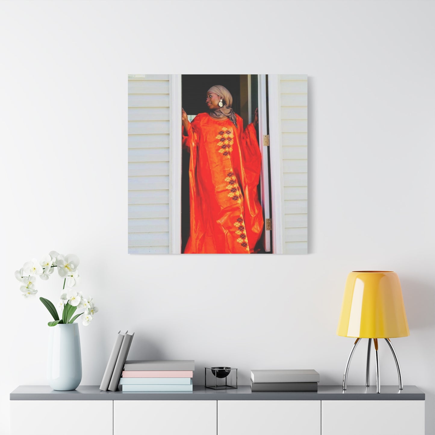 Vibrant Canvas Art Print - “ Mousso” Cultural Elegance for Home Décor