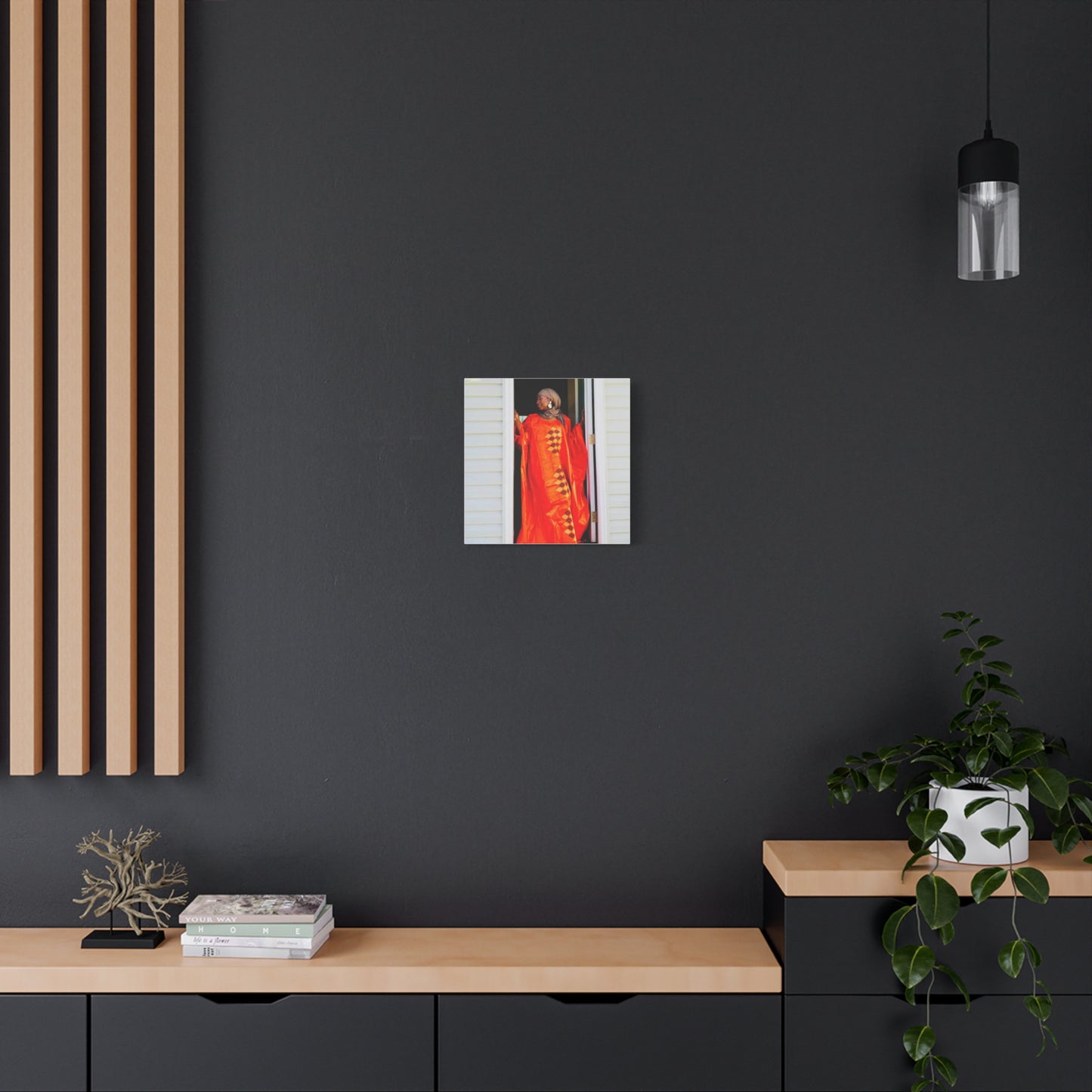 Vibrant Canvas Art Print - “ Mousso” Cultural Elegance for Home Décor