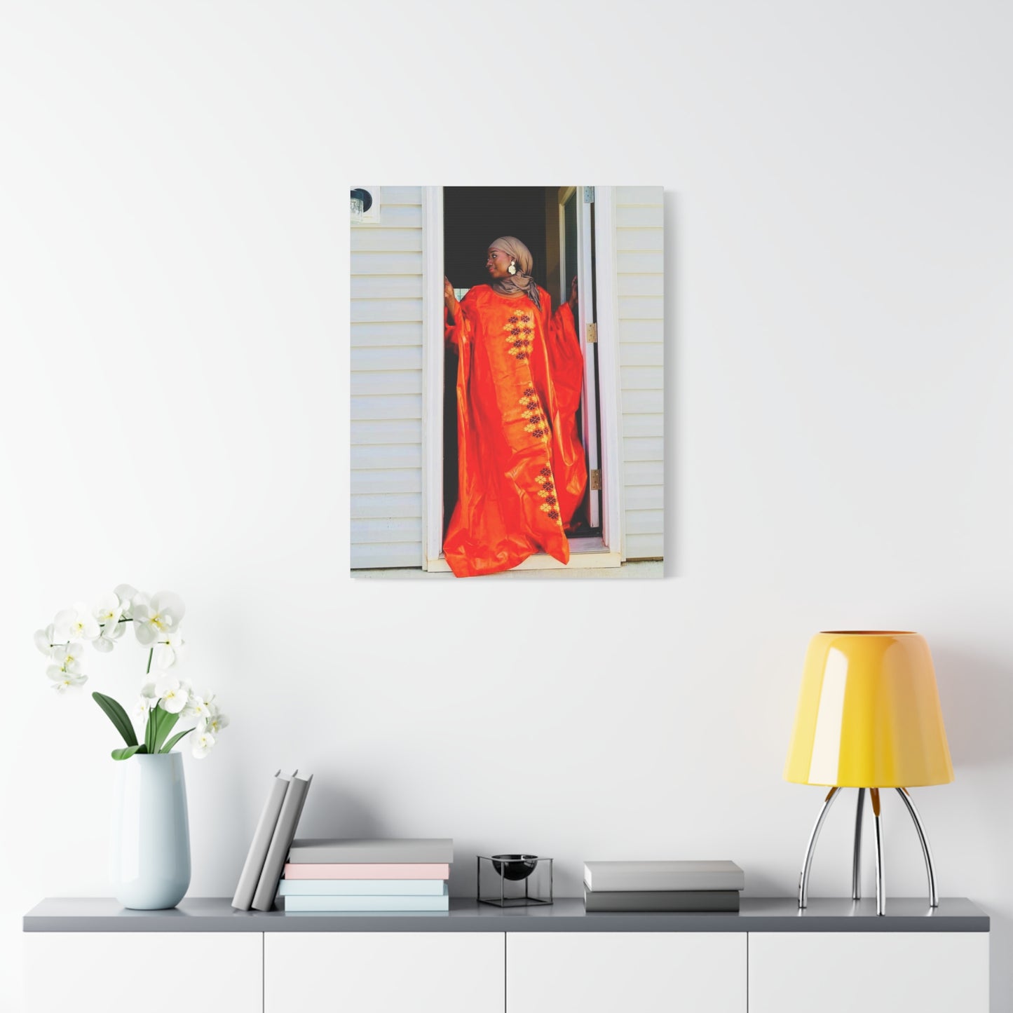 Vibrant Canvas Art Print - “ Mousso” Cultural Elegance for Home Décor
