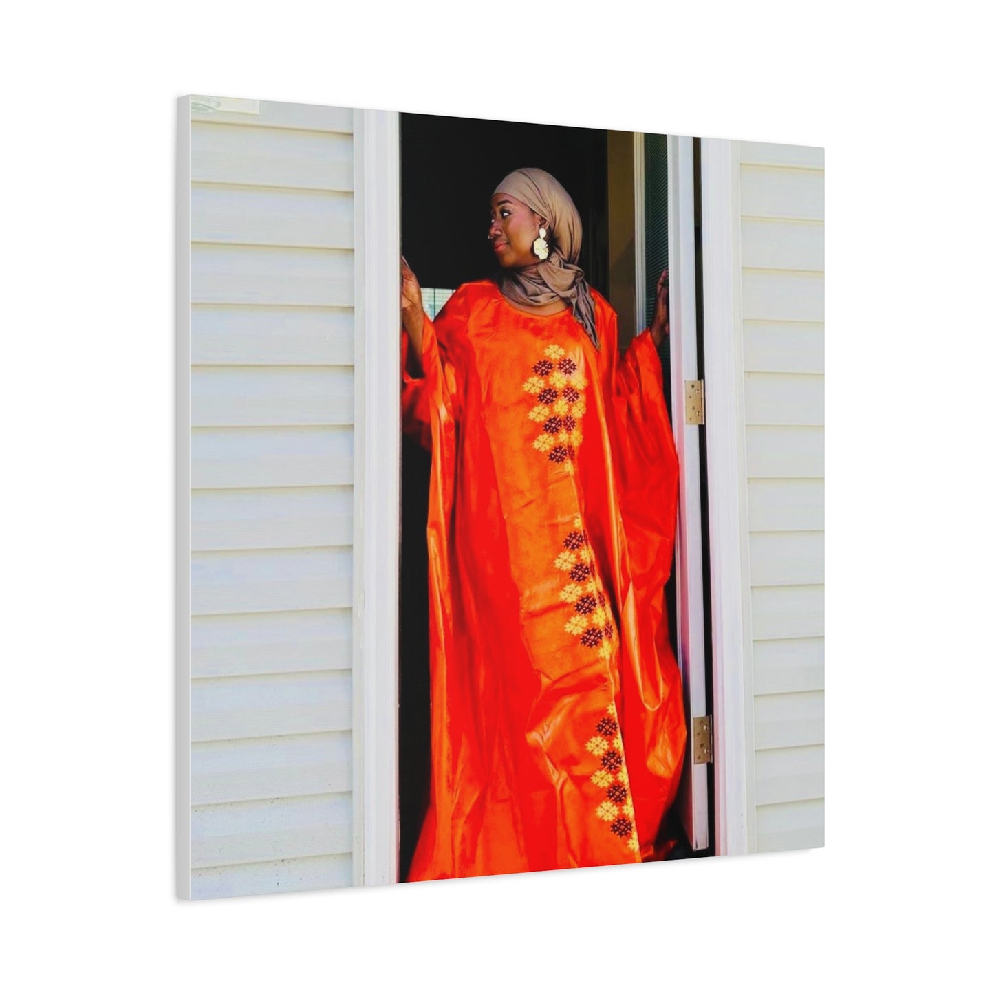Vibrant Canvas Art Print - “ Mousso” Cultural Elegance for Home Décor