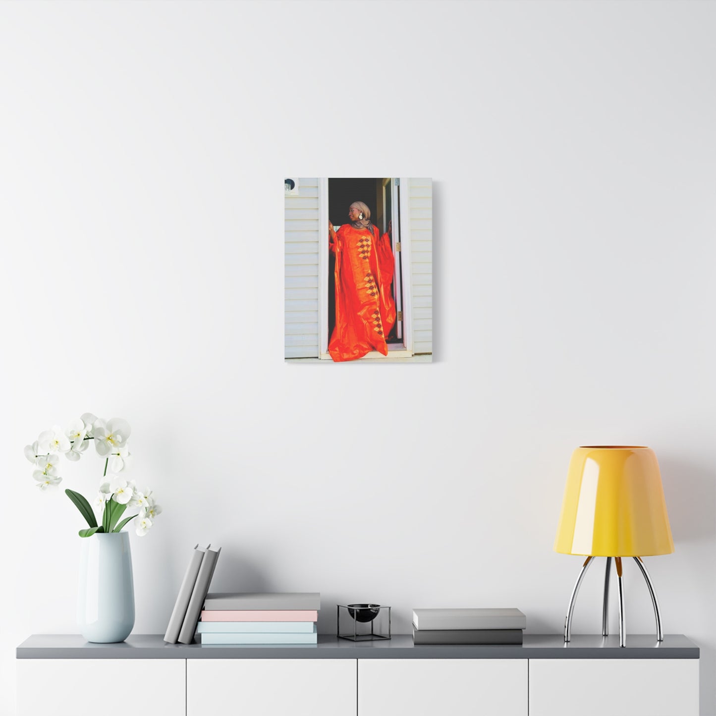 Vibrant Canvas Art Print - “ Mousso” Cultural Elegance for Home Décor