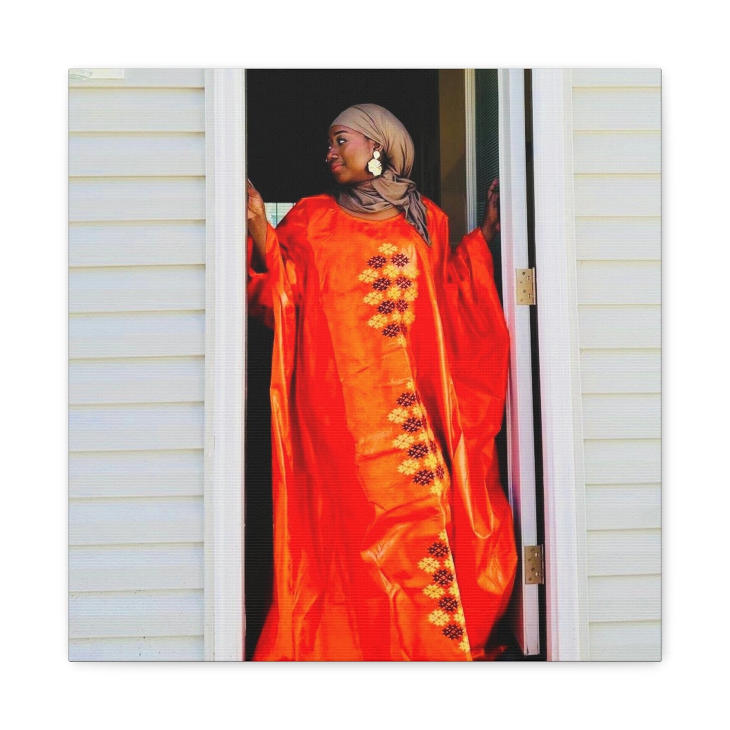 Vibrant Canvas Art Print - “ Mousso” Cultural Elegance for Home Décor