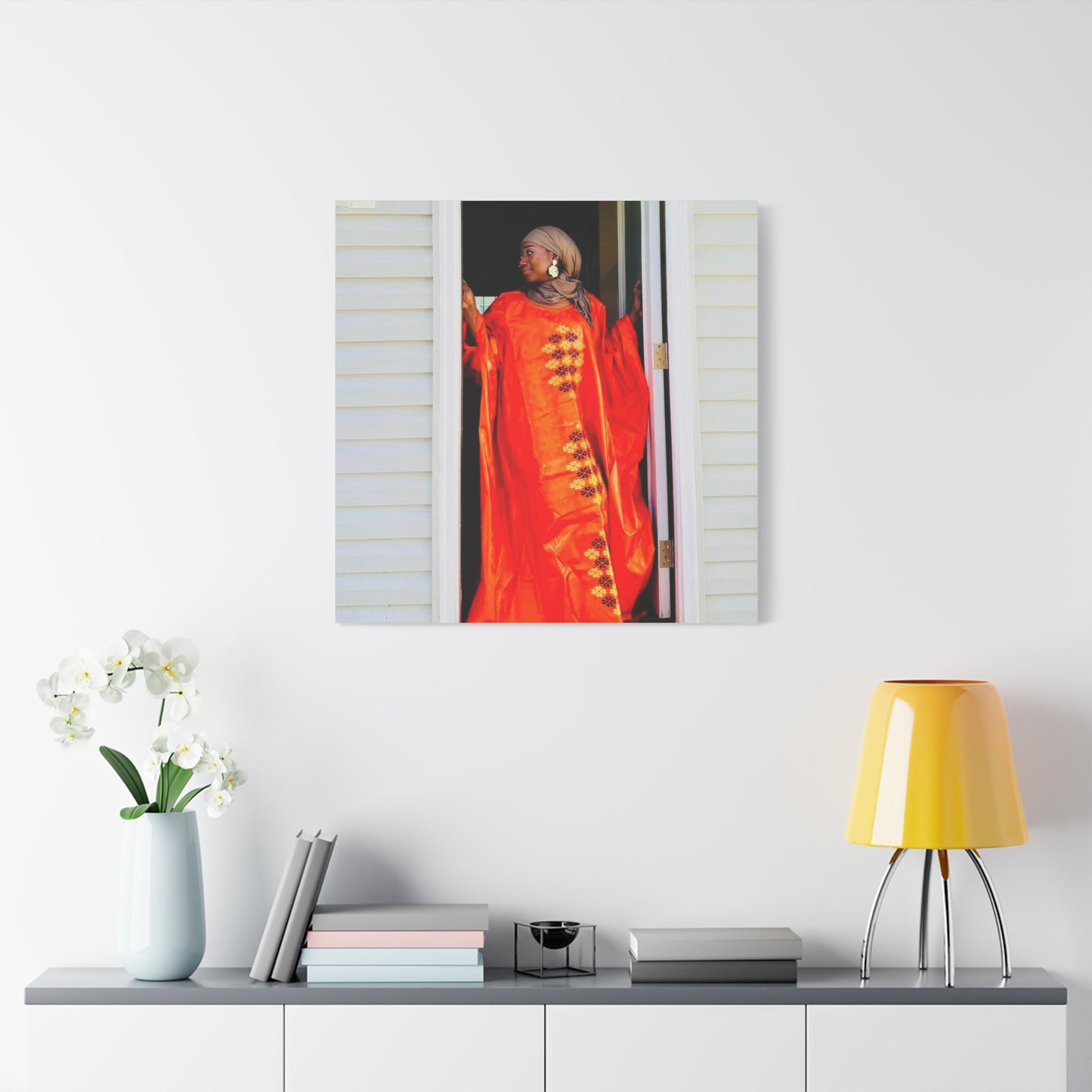 Vibrant Canvas Art Print - “ Mousso” Cultural Elegance for Home Décor
