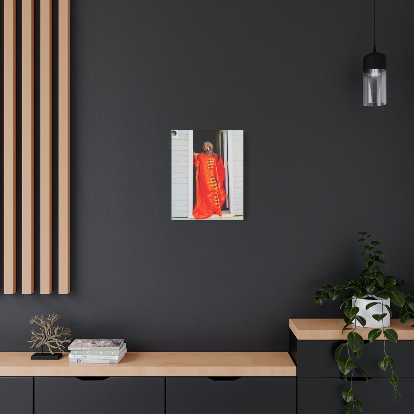 Vibrant Canvas Art Print - “ Mousso” Cultural Elegance for Home Décor