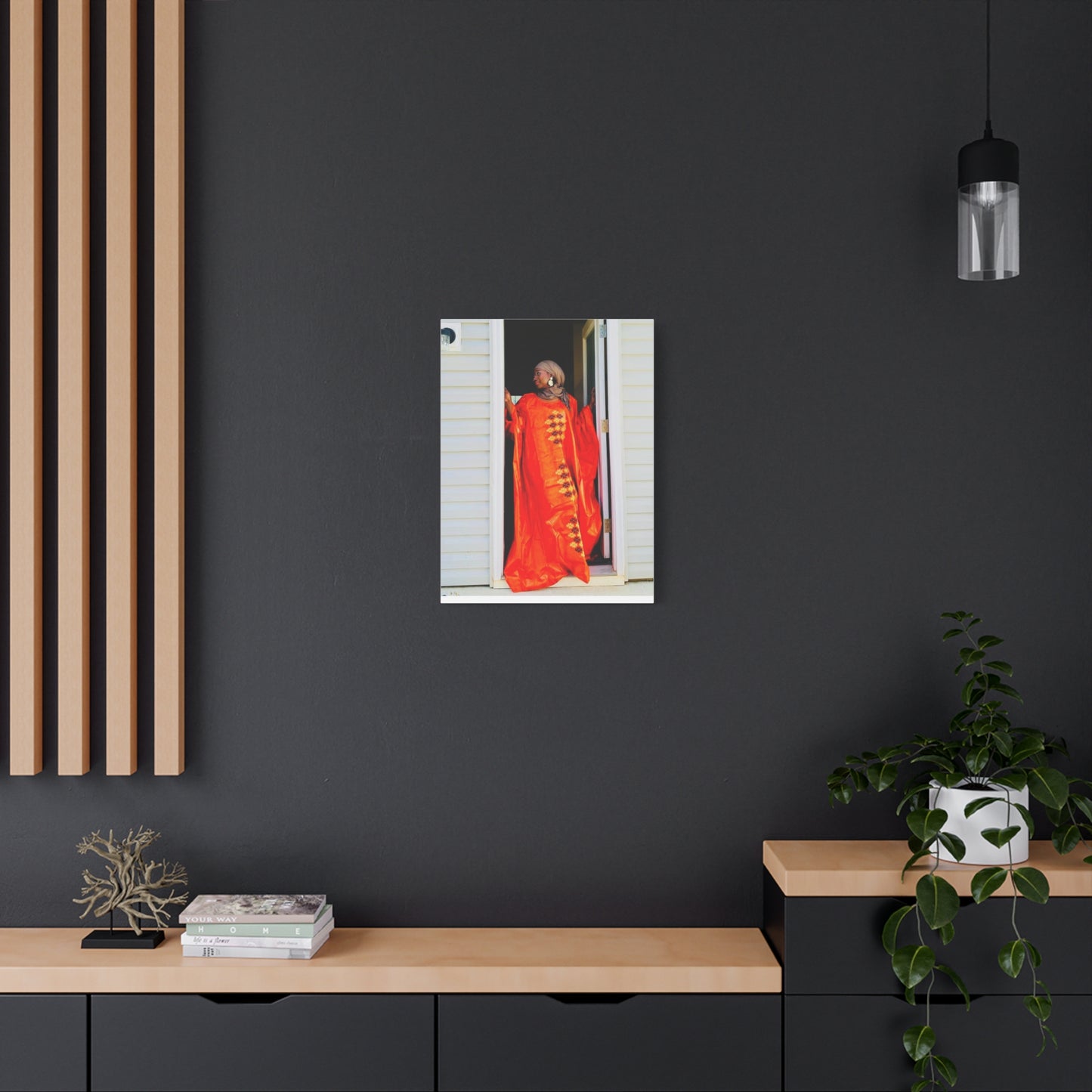 Vibrant Canvas Art Print - “ Mousso” Cultural Elegance for Home Décor